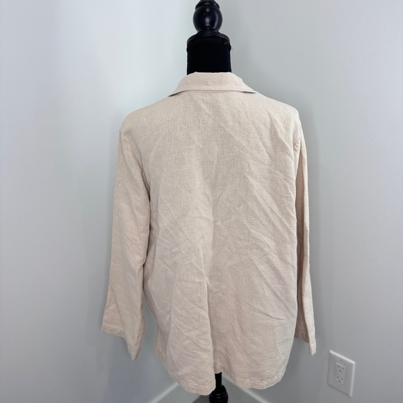 Style & Co Beige Button Up Blazer Jacket (PL) - Picture 3 of 5